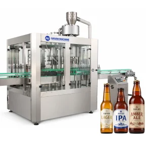 玻璃瓶啤酒灌装机 600-1200BPH 全自动洗瓶灌装封盖一体机